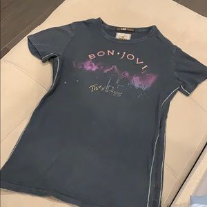 Trunk Ltd Blue Bon Jovi Graphic Tee 90s Y2K Vintage